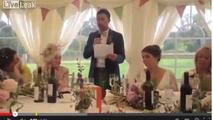 Man United Fan’s Wedding Speech at Man City Wedding