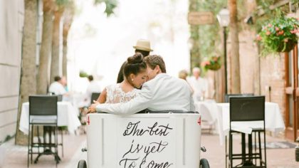 Eco-friendly Wedding Rickshaw