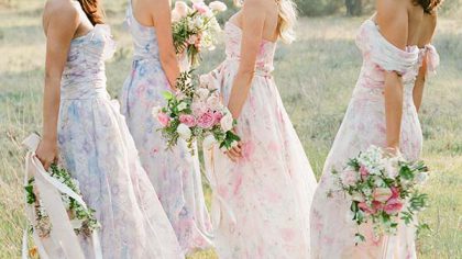 Floral Print Bridesmaid Dresses